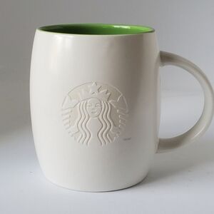 Starbucks 2011 Etched Mermaid Mug with Green Interior
